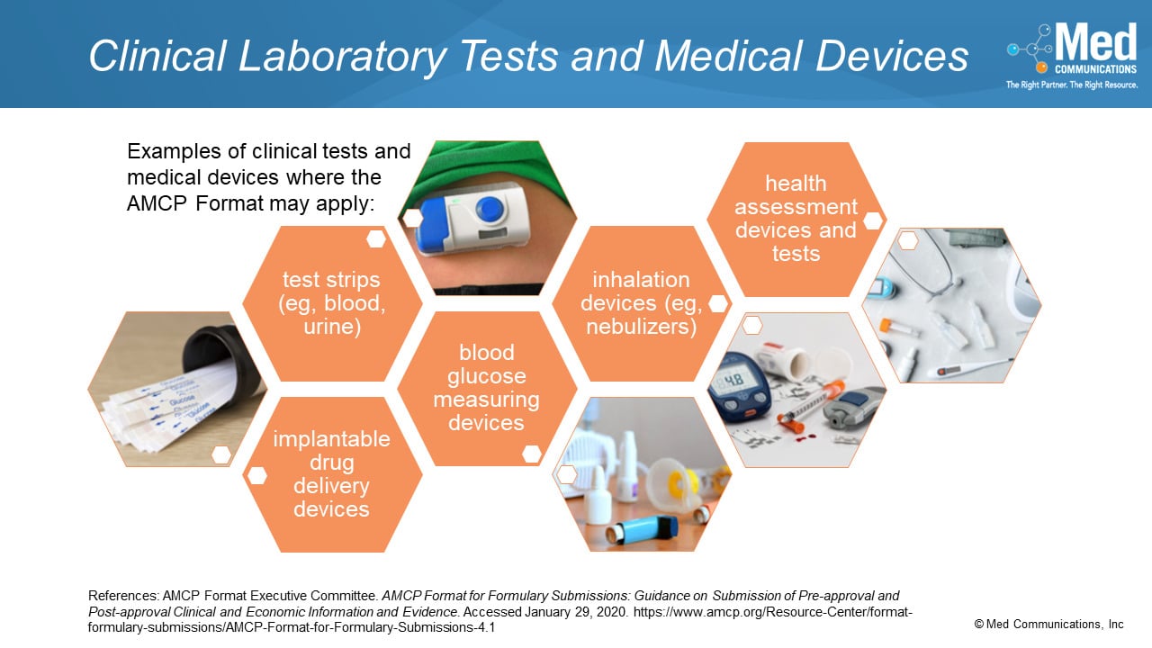 AMCP Format for Formulary Dossiers Series – Use for Clinical Laboratory Tests and Medical Devices